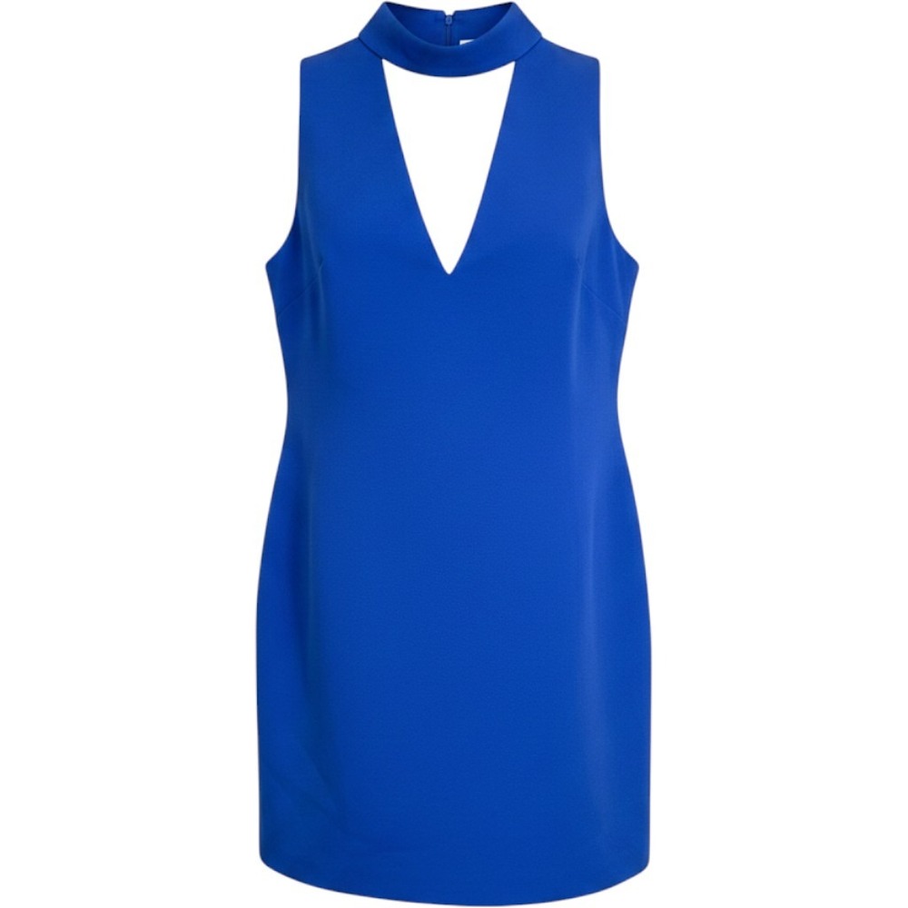 C/MEO COLLECTIVE Cobalt Blue Choker Neck Sleeveless Mini Dress‎ CX150407D Size S